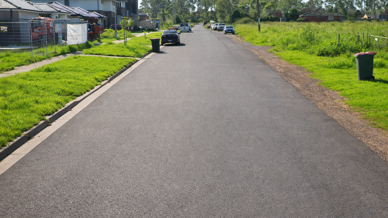 Subdivision half road construction