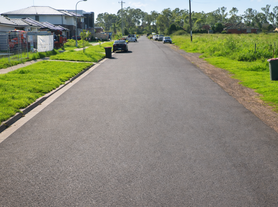 Subdivision half road construction