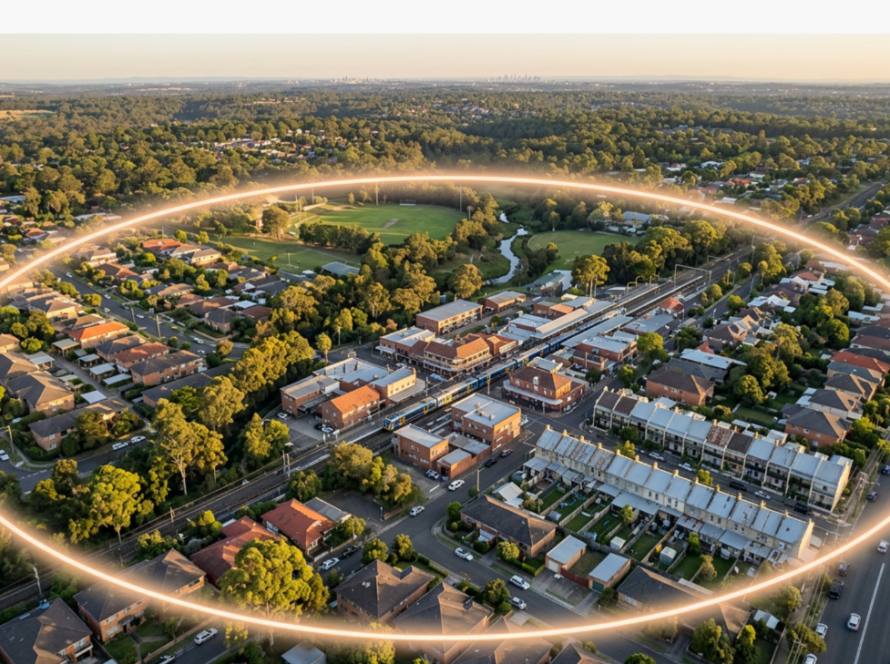 The lmr 800m walking distance is not a radius